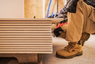 Drywall Sheets Building Material. Interior Finishing. Construction Industry Theme.